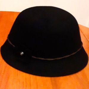 Memar Vtg 100% Wool Felt  Bucket Hat One Size /Black Italy